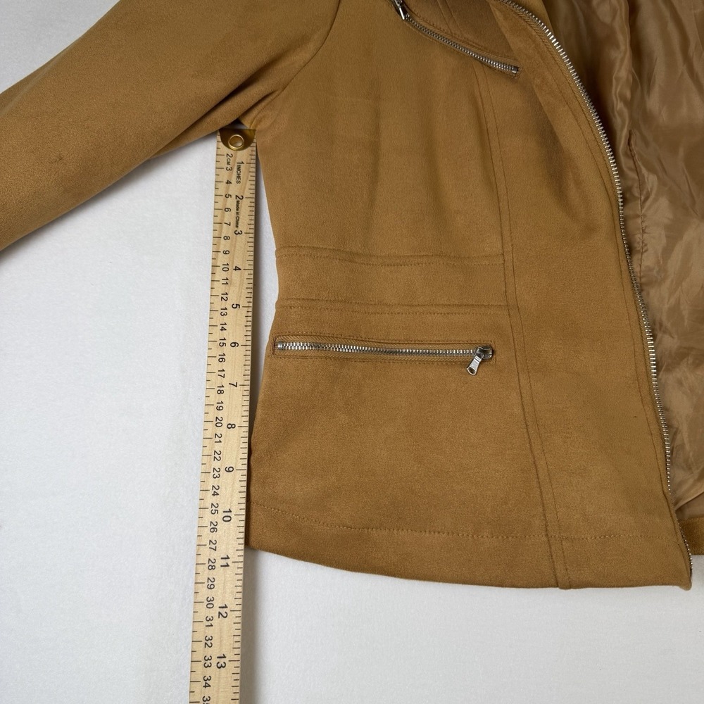 Ookie & Lala Faux Suede Moto Jacket Size L - Picture 7 of 10
